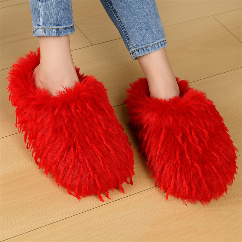 Women Shoes Mules - Pantoufles d'hiver pour femmes, pantoufles en