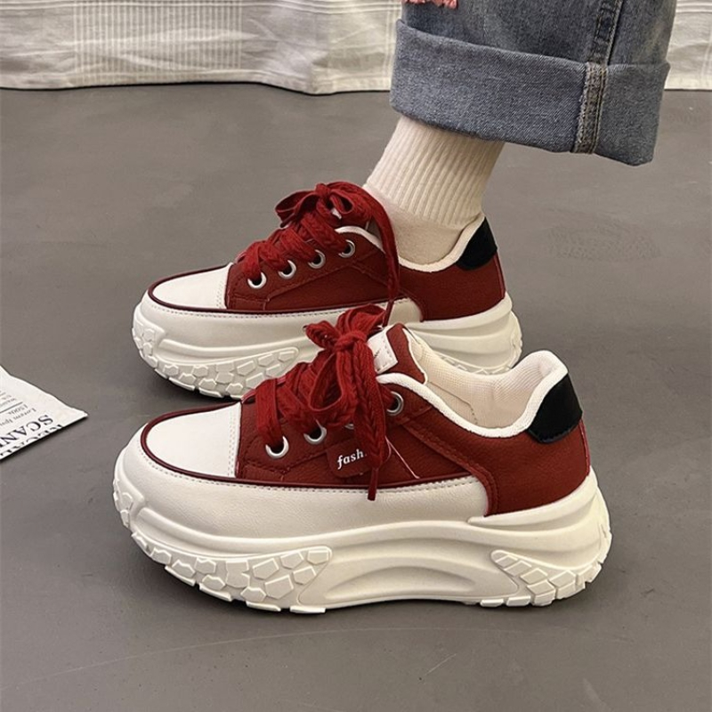 Platform Sneakers Chunky - Baskets blanches épaisses de printemps pour