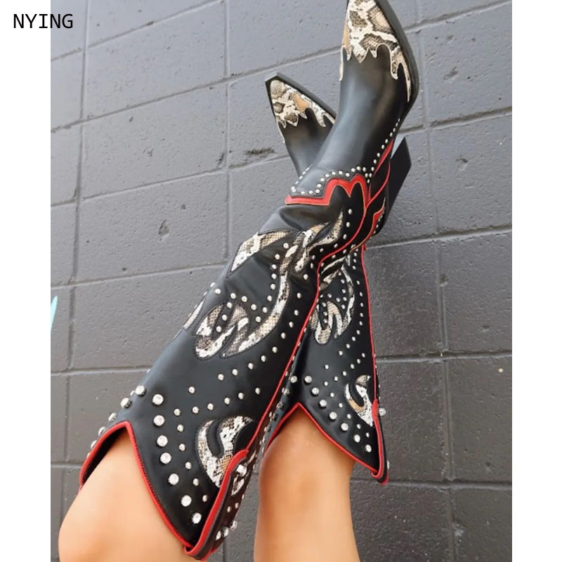 Western Cowgirl Boot - 2025 grande taille 44 bottes hautes