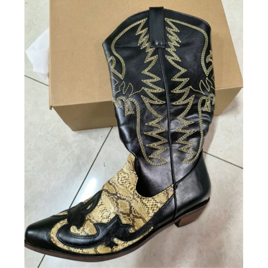 Western Cowgirl Boot - Bottes de cowboy brodées style western,