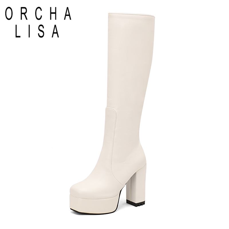 Women'S Shoes Extended Sizes - ORCHALISA Bottes Glamour pour Femmes, à
