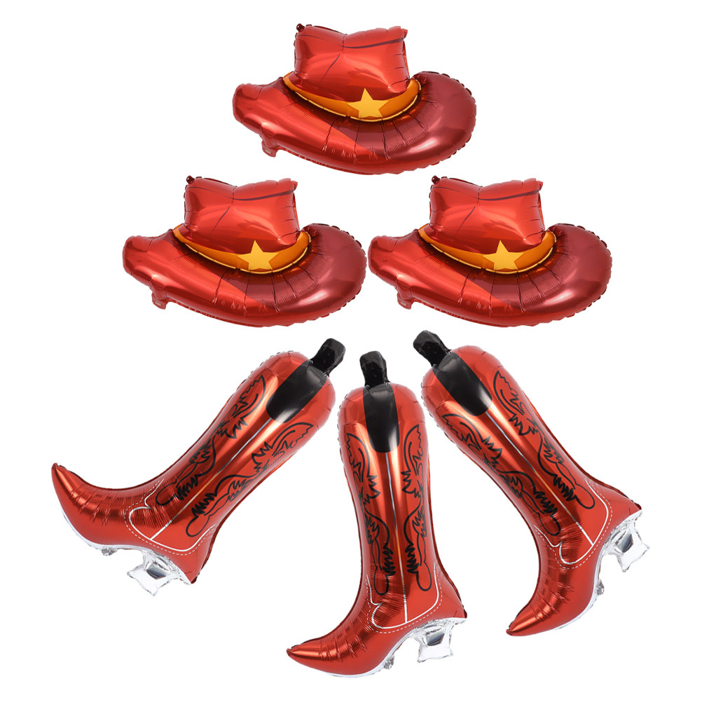 6 Ballons en Aluminium Motif C - Western Cowgirl Boot avis et prix