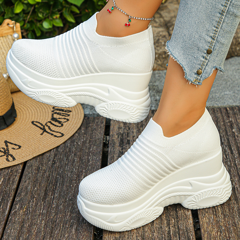 Baskets épaisses blanches tric - Platform Sneakers Chunky avis et prix