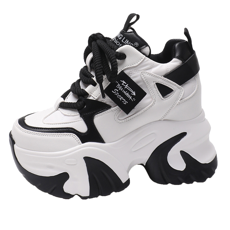 Chaussures en cuir décontracté - Platform Sneakers Chunky avis et prix