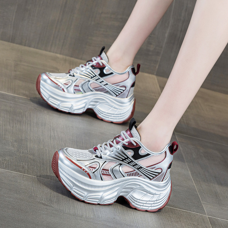 Baskets compensées 8 cm pour f - Platform Sneakers Chunky avis et prix