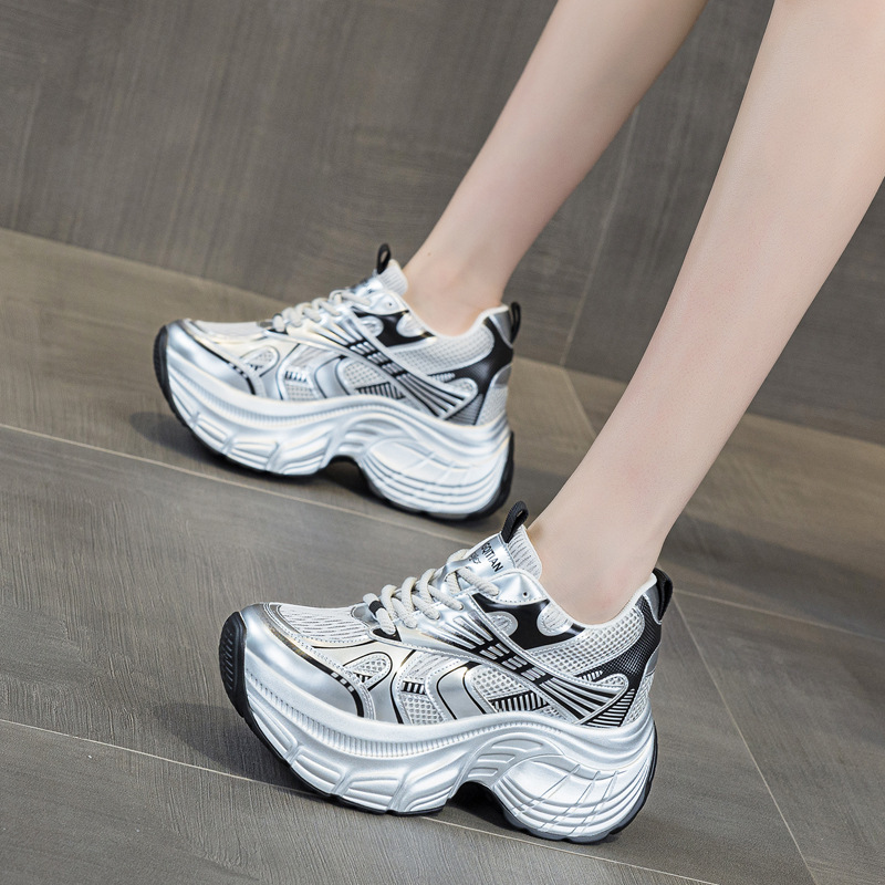 Baskets compensées 8 cm pour f - Platform Sneakers Chunky avis et prix