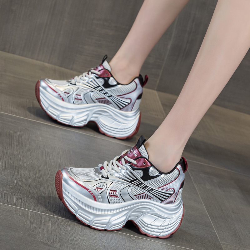 Baskets compensées 8 cm pour f - Platform Sneakers Chunky avis et prix