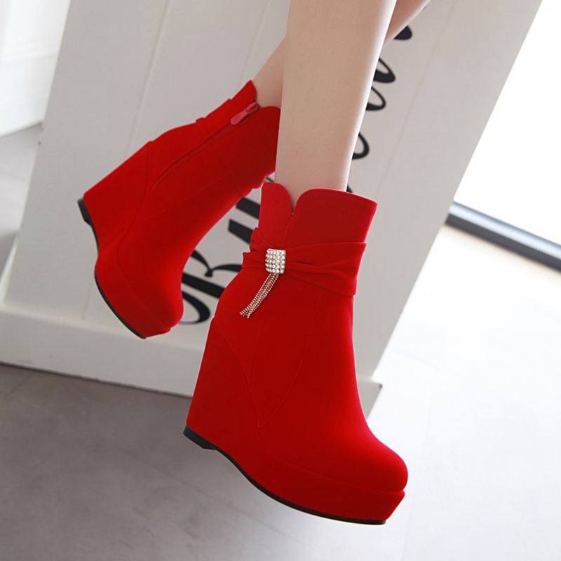 ORCHALISA Glam Red Ladies Ankl - Women'S Shoes Extended Sizes avis et prix