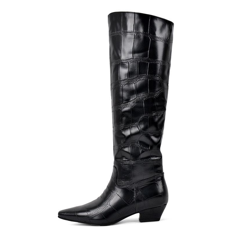 Onlymaker femmes noir bout poi - Western Cowgirl Boot avis et prix