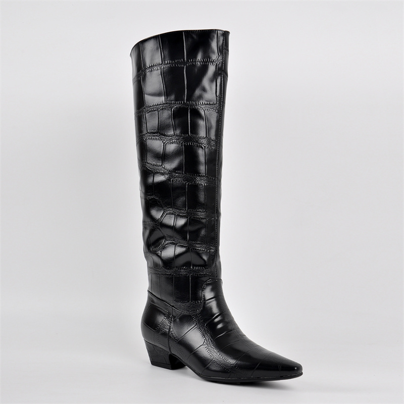 Onlymaker femmes noir bout poi - Western Cowgirl Boot avis et prix