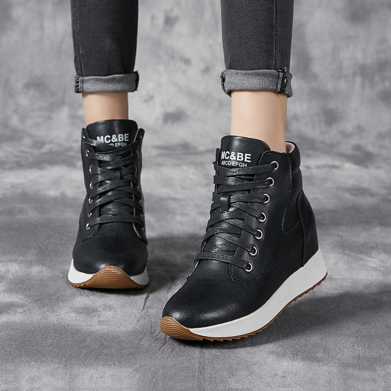 Bottines en cuir véritable pou - Platform Sneakers Chunky avis et prix