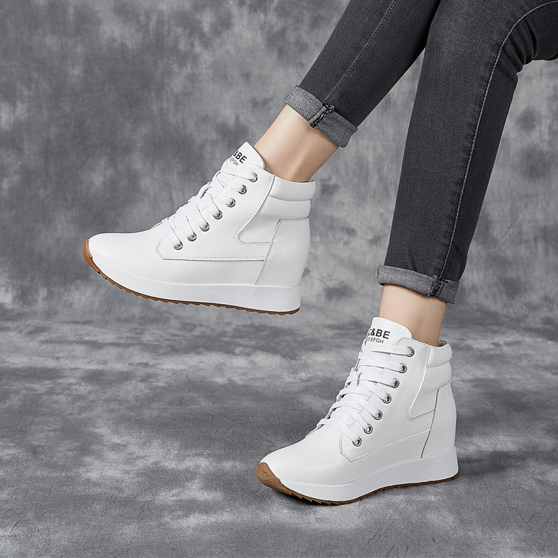 Bottines en cuir véritable pou - Platform Sneakers Chunky avis et prix