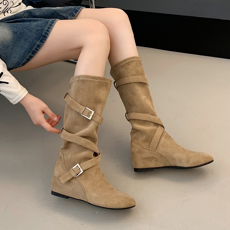 Bottes mi-mollet en daim vinta - Western Cowgirl Boot avis et prix