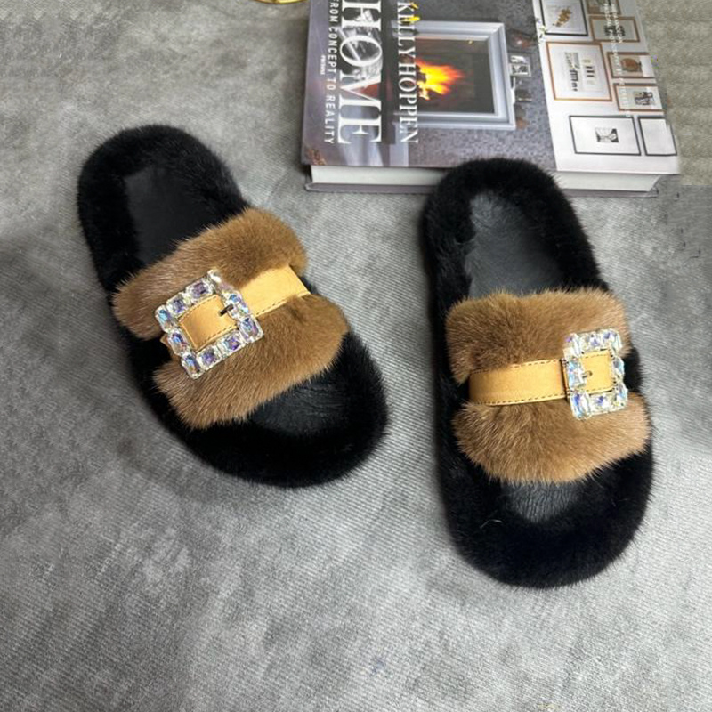Mules en fourrure de vison pou - Women Shoes Mules avis et prix