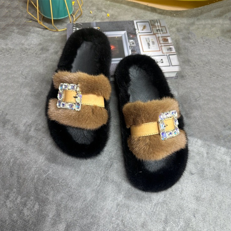 Mules en fourrure de vison pou - Women Shoes Mules avis et prix