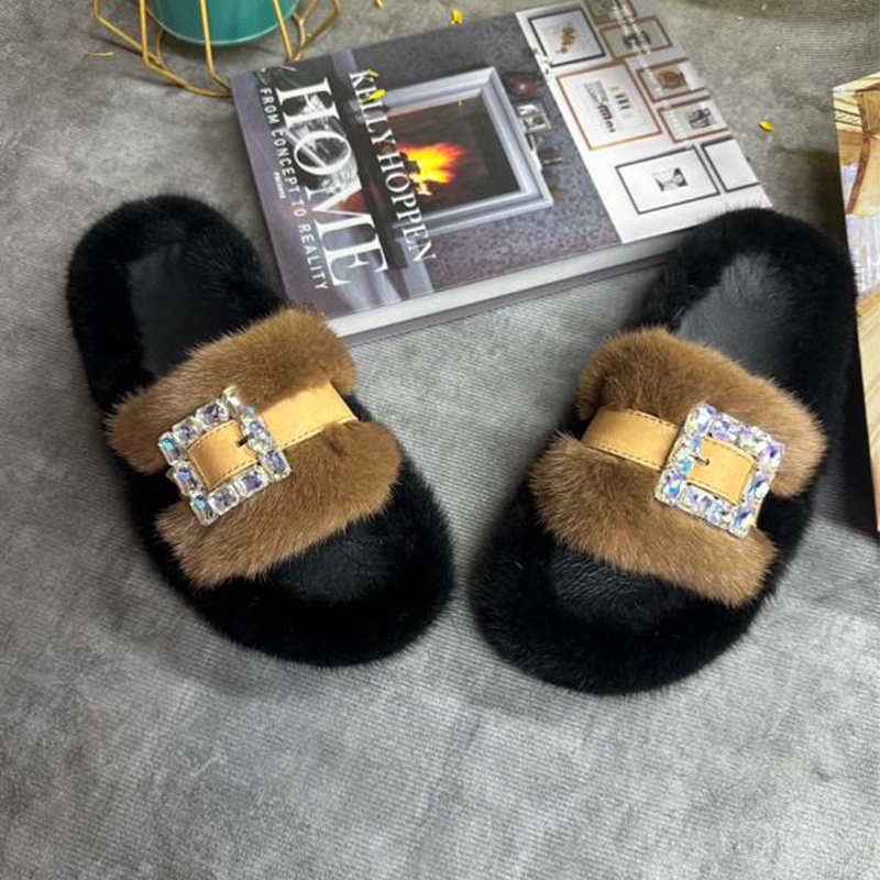 Mules en fourrure de vison pou - Women Shoes Mules avis et prix