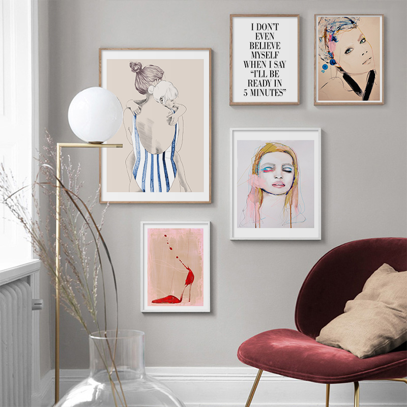 Peinture sur toile imprimée d' - Women Shoes Quote avis et prix