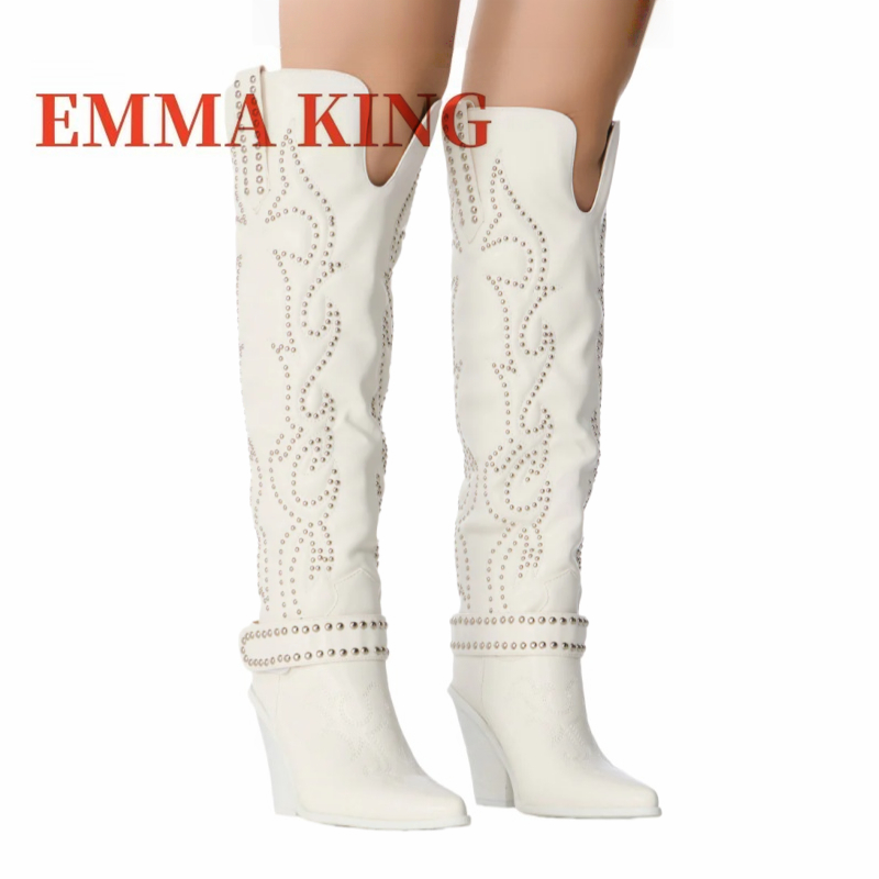 Bottes hautes à rivets pour fe - Western Cowgirl Boot avis et prix