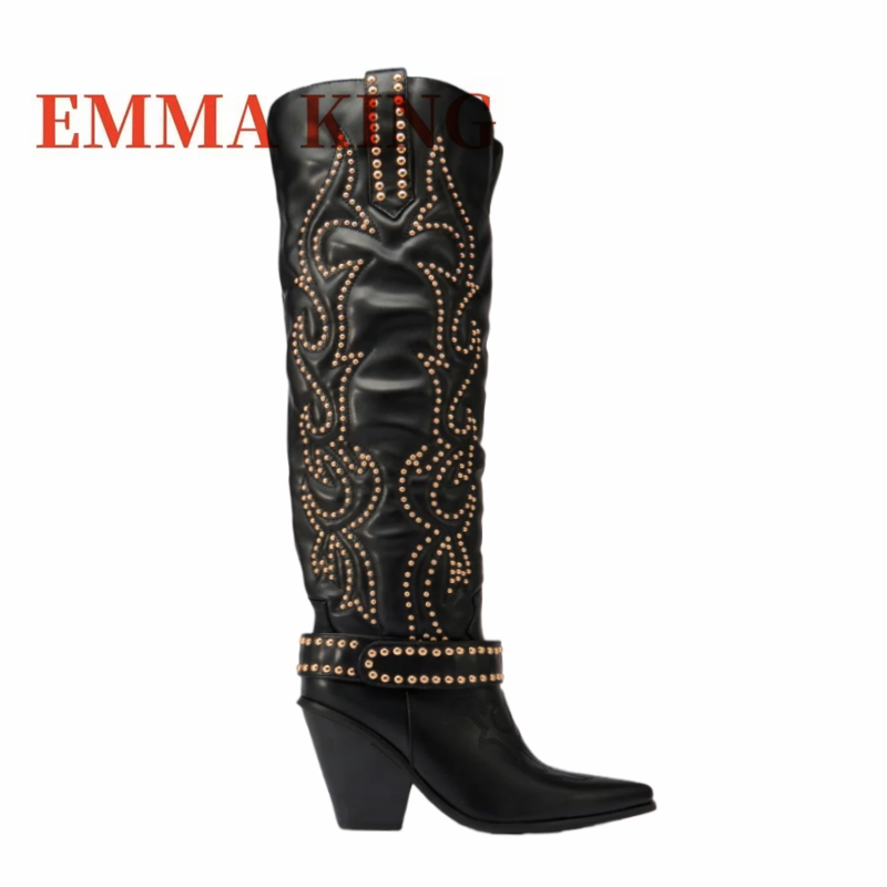 Bottes hautes à rivets pour fe - Western Cowgirl Boot avis et prix