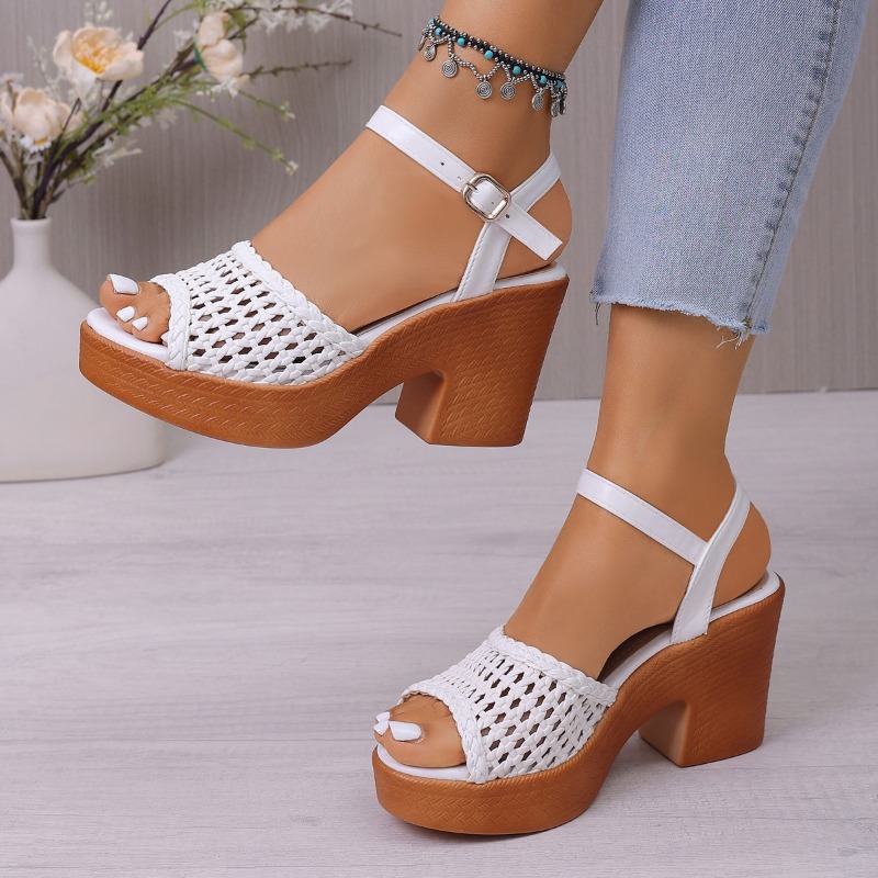 Sandales à talons hauts tressé - Platform Sneakers Chunky avis et prix